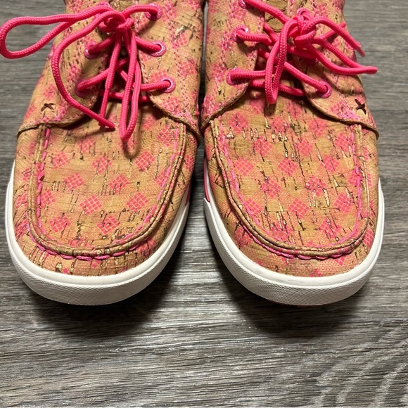 Twisted X printed Cork loafers, lace up, lightweight, size 7.5 - Picture 5 of 10
